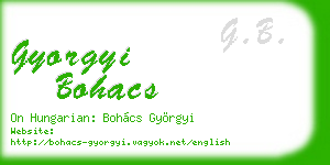 gyorgyi bohacs business card