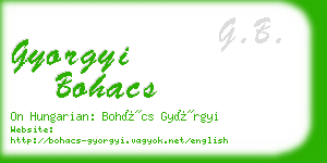 gyorgyi bohacs business card